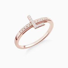 Pave Diamond Band, Monogram Ring, Pave Band, Initial Ring, White Rose Gold, Signet Ring, Pave Diamonds, Rose Gold Ring, Have Fun