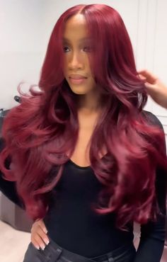 Red Hair Looks, Red Hair Inspo, Extensions Hair, Pretty Hair Color, Burgundy Hair, Front Lace Wigs Human Hair, Hair Life, Hair Inspiration Color, Hair Inspo Color