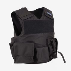 a black vest with pockets on it