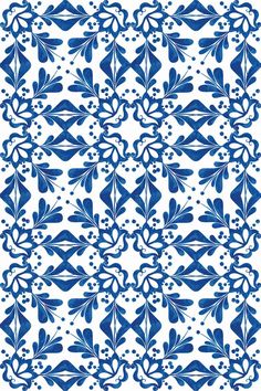 a blue and white tile pattern