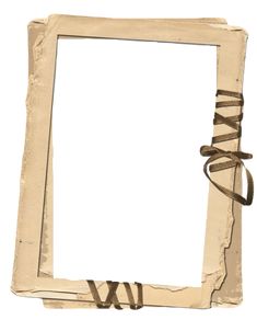 an old photo frame with a ribbon tied around the edge and a blank space in the middle