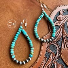 Authentic turquoise and Navajo Turquoise Earrings, Turquoise, Heels