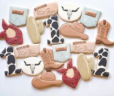 First Rodeo Birthday Cookies, Rodeo Birthday Cookies, Rodeo Cookies, Cookies Cowboy, Rodeo Baby Shower, First Rodeo Birthday