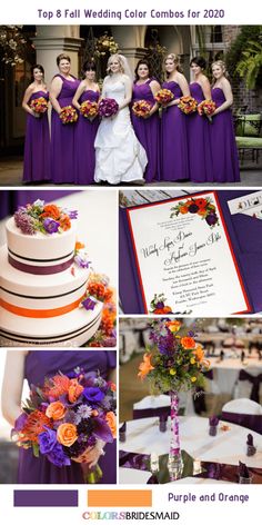 a collage of photos showing different wedding colors