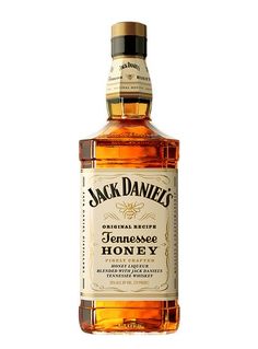 a bottle of jack daniels honey on a white background