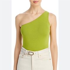 Lucy Paris Sunset Asymmetric Sleeveless Top In Chartreuse - Small- Nwt Fit, Fabric And Functionality. This Tank Top Checks All The Boxes. Asymmetric Neck Pullover Style One Fixed Shoulder Strap Green Sleeveless One Shoulder Top For Spring, Green Sleeveless One-shoulder Top For Spring, Fitted Green One Shoulder Top For Summer, Fitted Green One Shoulder Top, Chic One-shoulder Tank Top For Spring, Chic One Shoulder Tank Top For Spring, Spring Sleeveless One Shoulder Top, Fitted Sleeveless One-shoulder Top For Spring, Paris Sunset