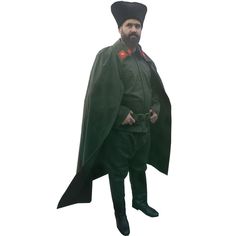 Made from alpaca fabric, the camouflage top is comprised of harem pants with a palaska belt, kalpak headgear, and a ranked cloak, along  with faux leather boots. (2 times use) outside Alpaca Fabric, Turkish Military, Faux Leather Boots, Mens Costumes, Cloak, Dance Costumes, Alpaca, Leather Boots, Camouflage