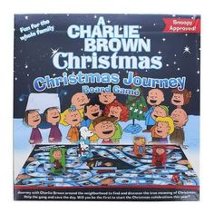 a charlie brown christmas board game with characters on it and the title's box