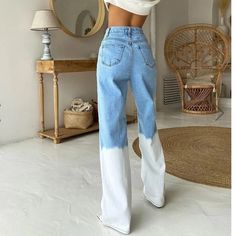 New (Didn’t Come With Tags) Never Worn, Fits Like 24/25 Baggy Jeans For Women, Ombre Jeans, Headwear Fashion, High Wasted Jeans, Tie Dye Fashion, Tie Dye Jeans, Estilo Denim, Jean Straight, Denim Pants Women