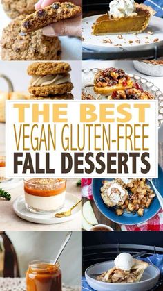 This collection of vegan fall desserts is the best there is! They taste amazing with easy to find simple ingredients and are gluten-free. Gluten Free Fall Desserts, Vegan Fall Desserts, Vegan Fall Dessert Recipes, Fall Desserts Gluten Free, Vegan Fall Dessert, Vegan Caramel Apple, Healthy Apple Desserts, Entertaining Desserts, Gluten Free Chocolate Recipes