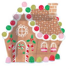 a gingerbread house with candy and candies on it