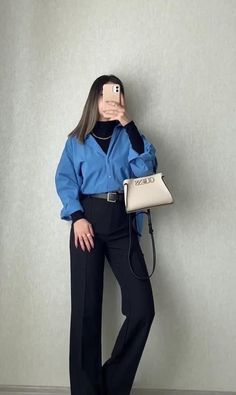 Red Pantsuit Outfit, Fashion In Madrid, Pinterest Shopping Clothes, Blue Shirt Outfits Women, Chic Fall Outfits