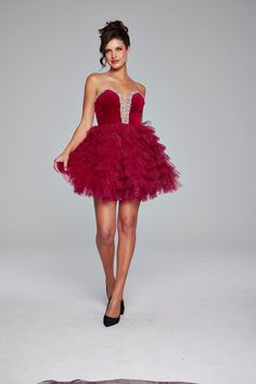 Jovani 40352 Fall 2024 evening collection dress. Jovani Bow Dress, Jovani Feather Dress, Fall 2024, Red Color, Dress Collection, Types Of Sleeves, Black And Red, Black