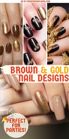 Get cozy this season with trendy brown nails! From chocolate brown nails to simple fall nail designs, there's a perfect shade for everyone. Whether you’re sipping on a pumpkin drink or just embracing the autumn vibes, these brown nail designs are a must-try. Elevate your style with chic brown nail art that's perfect for fall. Dark Brown Glitter Nails, Chocolate Brown Nails Design, Trendy Brown Nails, Brown And Gold Nails, Chocolate Brown Nails, Black Sparkly Nails, Simple Fall Nail Designs, Simple Fall Nail, Brown Nail Designs