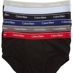 Calvin Klein Men's Classic Brief 100% Cotton Color Black Muilticolor Waist 6pack Calvin Klein Briefs, Calvin Klein Set, Mens Trunks, Calvin Klein White, 6 Pack, Calvin Klein Men, Calvin Klein Black, Classic Man, Black Media