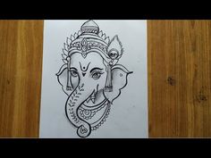 a drawing of an elephant with a crown on it's head