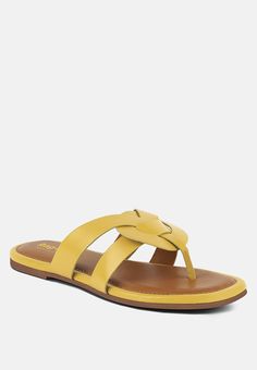 Casual Leather-lined Slip-on Sandals, Slip-on Flat Leather Sandals, Adjustable Leather Slip-on Sandals, Leather Slip-on Sandals With Textured Sole, Adjustable Black Slip-on Sandals, Yellow Flats, Blazers Shoes, Flat Slippers, Ballerina Pumps