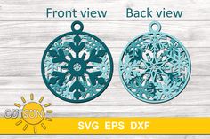 snowflake ornament svg cut file for silhouettes and cricut