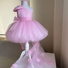 Pink Princess Dress For First Birthday In Spring, Pink Princess Dress For Summer Pageant, Pink Summer Princess Dress For Pageant, Pink Fairy Dress For First Birthday Spring, Fitted Tulle Princess Dress For First Birthday, Whimsical Pink Tutu Dress For Wedding, Pink Tulle Princess Dress For First Birthday, Floral Pink Dress, Party Dress Pink