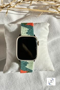 Woven Handmade Modern Strap- Miyuki watch band - iWatch Series Casual Apple Watch Band Bracelet Strap As Gift, Casual Apple Watch Band With Bracelet Strap As Gift, Casual Apple Watch Band Bracelet For Gift, Casual Multicolor Apple Watch Band As Gift, Casual Adjustable Apple Watch Band, Casual Bracelet Strap Apple Watch Band For Everyday, Handmade Multicolor Apple Watch Band, Handmade Multicolor Rectangular Apple Watch Band, Handmade Adjustable Green Watch Bands