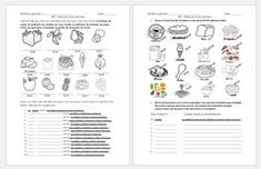 the worksheet is filled with pictures and instructions to learn how to make food