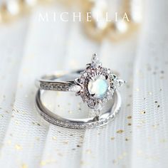 "Our current turnaround time for regular orders is 6-8 weeks. For urgent orders, please shop our Ready-to-Ship collection below (7-10 business days): https://michellia.com/collections/ready-to-ship (please copy and paste into browser) -------- 「Astrid」- Art Deco Petite Ring, in Moonstone | R1007 A daintier sister of our signature \"Alessandra\" ring, \"Astrid\" is designed for those who prefer a more delicate profile without losing the elaborate art-deco inspired details. Despite its size, Astri Bear Styles, Ruby Engagement Ring Set, Emerald Cut Engagement Ring Halo, Diamond Ring Vintage, Unique Engagement Ring Settings, Engagement Ring Art Deco, Petite Ring, Nature Inspired Rings, Sterling Silver Stacking Rings