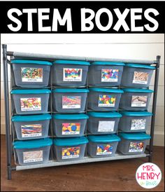 Morning Tub Organization, Stem Bin Storage Ideas, Stem Bin Ideas, Stem Room Ideas, Morning Stem Bins, Steam Bins, Stem Supplies, Stem Station, Stem Bins