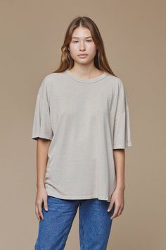 Oversized Tee | Jungmaven Hemp Clothing & Accessories Relaxed Drop Shoulder Everyday T-shirt, Washed Drop Shoulder Tops For Loungewear, Drop Shoulder Washed Top For Loungewear, Oversized Washed Relaxed Tops, Oversized Washed Everyday Tops, Relaxed Oversized Washed Tops, Oversized Washed Tops For Everyday, Casual Washed Boxy Fit T-shirt, Relaxed Fit Washed T-shirt