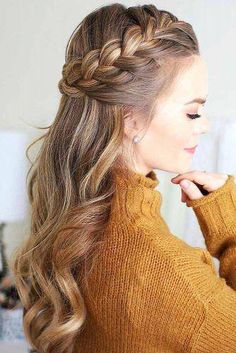 Easy Formal Hairstyles, French Braid Hairstyles, Braid Hairstyle, Fishtail Braid, Penteado Cabelo Curto, Box Braids Hairstyles, French Braid, Pixie Haircut