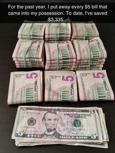 Great Idea To Save Money!! Just $5 at a time!! 1000 Lifehacks, Money Honey, Money Saving Techniques, 1000 Life Hacks, Money Challenge, E Mc2