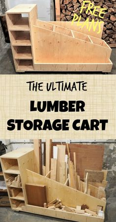 the ultimate lumber storage cart for woodworking