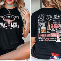 Wallen Shirt Country Girl Western Unisex T-Shirt Check more at https://alysaarts.com/product/wallen-shirt-country-girl-western-unisex-t-shirt/ Wallen Shirt, Girl Western, Country Girl, Music Love, Country Girls, Unisex T Shirt, T-shirt