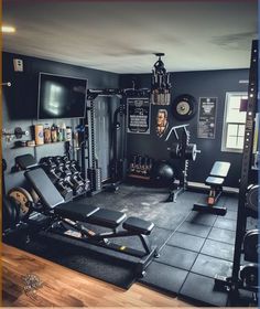 6. Health and Wellness: #health, #wellness, #fitness, #selfcare Mini Gym At Home, Dojo Design, Basement Gym Ideas, Small Home Gym Ideas, Home Gym Basement, Small Home Gym, Home Gym Setup, Home Gym Garage, Mini Gym