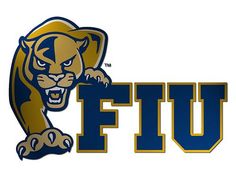 the logo of the football team is shown in blue and gold with an angry tiger on it's chest