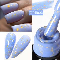 UR SUGAR Blue Color Rubber Base Gel Nail Polish Gold Glitter Base Gel Top Coat Soak Off UV LED Nail Laquer, Manicure Gel, Uv Gel Nail Polish, Teeth Jewelry, Nail Art Gel, Glitter Top, Professional Nail Art, Bright Nails, Gel Top Coat