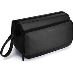 Large Capacity- Size: 11 X 6.7 X 5.9 Inch. Toiletry Bag Can Perfectly Organize Your Necessary Toiletries Accessories And Travel Essentials. Wide Opening Design- Mens Toiletry Bag Opening Is Supported By Iron Frame Without Manual Support, Easy To Fast Access To Items. Two-Sided Zipper Pockets- Travel Toiletry Bag Is Made With Dry Wet Separation Waterproof Pvc Zipper Pocket Back And Full-Open Zipper Pocket Front With Elastic Band And Mesh Zipper Pocket To Sort Your Tooth Brushes, Razors, Electric Trimmer Or Other Small Items. Versatile Features- Dopp Kit Is Equipped With A Sturdy Leather Handle, Inner Mesh Pockets, Water-Resistant Polyester Material To Meet Different Storage Black Large Capacity Pouch Cosmetic Bag, Functional Black Pouch Travel Bag, Large Capacity Black Leather Pouch, Black Leather Pouch With Large Capacity, Portable Black Rectangular Travel Bag, Functional Large Capacity Travel Pouch, Black Large Capacity Pouch Travel Bag, Large Capacity Black Cosmetic Bag For Daily Use, Black Pouch Travel Bag With Large Capacity