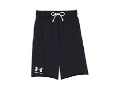 Under Armour Rival Terry Shorts - Men's Casual Pants : Black/Onyx White : The Under Armour Rival Terry Shorts add the leisure to athleisure ! Constructed of fast-drying French terry with an elastic-encased drawstring waistband and side seam pockets. All Under Armour Apparel features a tagless design or tear-away tag with no left-over pieces. Knee-length raw hem. 80% cotton, 20% polyester. Machine washable. Imported. Measurements: Waist Measurement: 32 in Outseam: 22 in Inseam: 10 in Front Rise: Under Armour Apparel, Terry Shorts, Under Armour Men, Drawstring Waistband, Mens Pants Casual, Black Onyx, Athleisure, French Terry, Mens Shorts