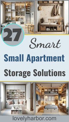 27 Small Apartment Storage Ideas Wall Storage Apartment, Small Living Room Storage, Creative Storage Ideas, Vibey Apartment, Apartment Necessities, Small Apartment Furniture