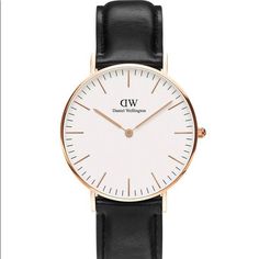 Black Leather Band 40 Mm Rose Gold Style: Classic Sheffield Elegant Rose Gold Watch Accessories With Analog Display, Classic Rose Gold Watch With Leather Strap, Elegant Black Business Watch, Classic Rose Gold Leather Watch, Minimalist Black Watches For Work, Minimalist Black Watch For Work, Elegant Black Watch With Metal Dial, Elegant Rose Gold Watch Accessories For Everyday, Classic Black Everyday Watches