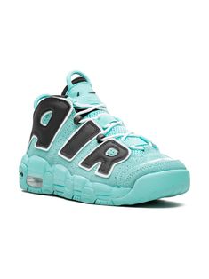 Supplied by a premier sneaker marketplace dealing with unworn, already sold out, in demand rarities. Each product is rigorously inspected by experienced experts guaranteeing authenticity. Aqua blue suede TEEN Air More Uptempo sneakers from NIKE KIDS featuring a round toe, a lace-up front fastening, a two tone design and 'Air' text print at the side. Nike Uptempo Sneakers, Nike Uptempo, Kd Sneakers, Couple Shoes, Shoes Teen, Text Print, Swag Shoes, Nike Kids, Blue Nike