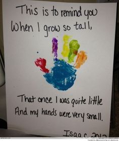 Handprint Poem, Father's Day Ideas