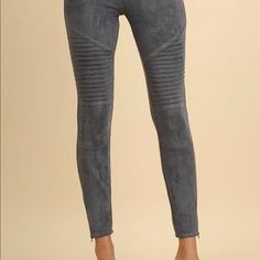 Nwt Faux Suede Pull On Moto Jeggings With Zipper At Ankles. Size Small (Fit 0-2) Stretch Fall Leggings With Zipper Closure, Stretch Leggings With Zipper Closure For Fall, Fitted Bottoms With Zipper Closure For Winter, Casual Fall Leggings With Zipper Closure, Moto Jeggings, Jeggings, Faux Suede, Pant Jumpsuit, Pants For Women