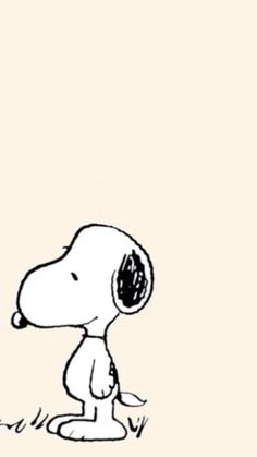 a drawing of a snoopy dog looking up at the sky