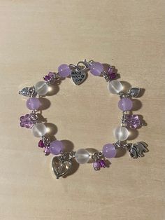 Multi Earrings Aesthetic, Jewelry Kpop, Purple Beaded Bracelets, Fancy Jewellery Designs, Purple Jewelry, Jewelry Accessories Ideas, Crystal Beads Bracelet