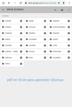 an image of a computer screen with the words drive idioms in spanish and english