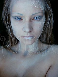 Jack Frost need to send this to one of my friends Ice Makeup, Ice Queen Makeup, Winter Make Up, Special Fx Makeup, Make Up Inspiration, Halloween Makeup Inspiration, Character Makeup