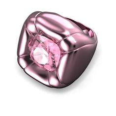 This pink crystal cocktail ring is an artful illusion; it’s expertly sculpted with the appearance of soft, sweet candy, but the central cushion-cut stone is set in irides Find out more Swarovski Pink Ring, Pink Crystal Ring For Wedding, Fine Jewelry, Swarovski Pink Swan, Glamorous Pink Crystal-embellished Jewelry, Swarovsk Icube Crystal Jewelry, Pink Sapphire Ring Engagement, Swarovski Ring, Crystal Fashion, Jewelry Brands