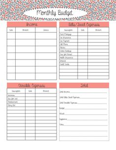 monthly budget spreadsheet templates free printables Household Budget Template, Monthly Budget Worksheet, Faire Son Budget, Monthly Budget Sheet, Printable Budget Worksheet, Planning School, Free Budget Printables, Budget Planner Free, Budget Template Free