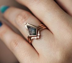 Kite Ring, Opal Wedding Band, Wedding Ring Sets Unique, Opal Wedding, Moss Agate Ring, Engagement Ring White Gold, Morganite Engagement Ring, Wedding Rings Unique, Silver Jewelry Rings