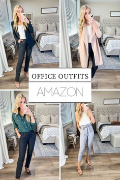 Casual Work Outfit Ideas For Women, How To Dress For Office Job Outfit Ideas, Back To Work Outfits Offices, Women’s Work Attire 2023, Business Casual Must Haves Women, Womens Casual Work Outfits The Office, Fall Work Outfits For Women Amazon, Amazon Casual Work Outfits, Hr Work Outfits